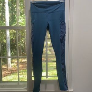 mesh-siding blue fabletics powerhold leggings
